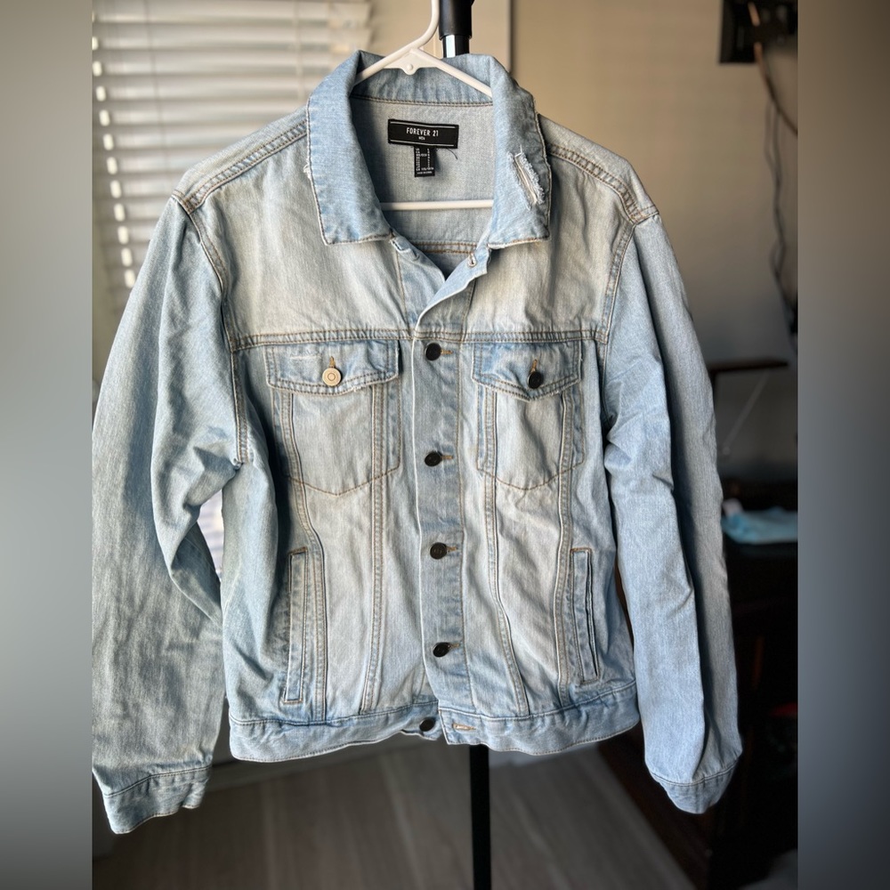 Forever 21 Mens Jean Jacket Size Large L